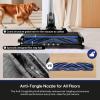 image:imageEureka Cordless Vacuum Cleaner AntiTangle Brushroll Rechargeable Stick Vacuum Lightweight for Carpet Hard Floor Pet Hair White NEC280WHBlack