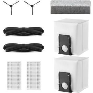 image:imageEureka Authentic Accessories Kit Compatible for J20 Robot Vacuum Cleaner Including 2 Side Brush 1Roller Brush  1 Double Sided Mop 2 HEPA Filter Cartridge 2 Dust Bag