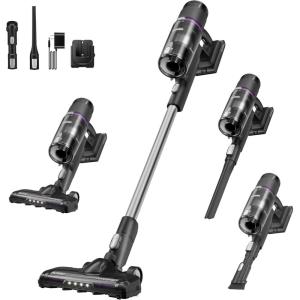 image:imageEureka Cordless Stick Vacuum Cleaner ReactiSense 440 60Min Runtime AntiTangle Brushroll Intelligent Sensing Technology Ideal for Pet Hair HardFloors amp CarpetsBlack