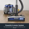 image:imageEureka Bagless Canister Vacuum Cleaner Lightweight Vac for Carpets and Hard Floors Silver with Black NEN180Indigo Blue