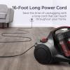 image:imageEureka Bagless Canister Vacuum Cleaner Lightweight Vac for Carpets and Hard Floors Silver with Black NEN180Red
