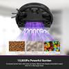 image:imageEureka E20 Evo Plus Robot Vacuum and Mop Combo 10000Pa Suction Robot Vacuum Cleaner Bagless SelfEmptying Station 45Day Capacity AntiHairTangling Side Brush Mop Lifting App Control LiDAR NavBlack