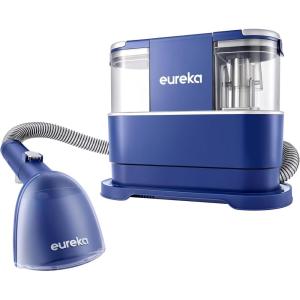 image:imageEUREKA Portable Carpet and Upholstery Cleaner Spot Cleaner for Pets Stain Remover for Carpet Area Rugs Upholstery Coaches and Car 507oz Large Water Tank NEY101GR with Cleaning Formula GreenBlue