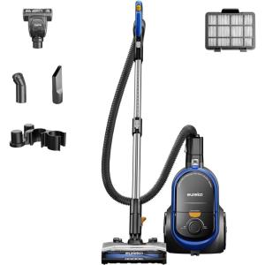 image:imageEureka Bagless Canister Vacuum Cleaner Lightweight Vac for Carpets and Hard Floors Silver with Black NEN180Indigo Blue