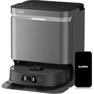 image:imageEureka E20 Plus Robot Vacuum and Mop Combo Robot Vacuum Cleaner with Bagless Self Emptying Station 45Day Capacity 8000Pa Suction and Anti HairTangling Brush App Control LiDAR NavigationJet Black