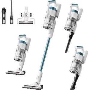 image:imageEureka RapidClean Pro Cordless Vacuum Cleaner for Hard Floors Lightweight Stick Vacuum LED Headlights Convenient Stick and Handheld Vac Green NEC285GRBlue