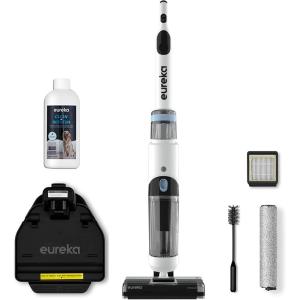 image:imageEureka NEW500 Cordless Wet Dry Vacuum Cleaner and Mop for MultiSurface Lightweight Hardwood Floors Cleaner with SelfCleaning System Voice prompts and Smart Dirt DetectingWhite